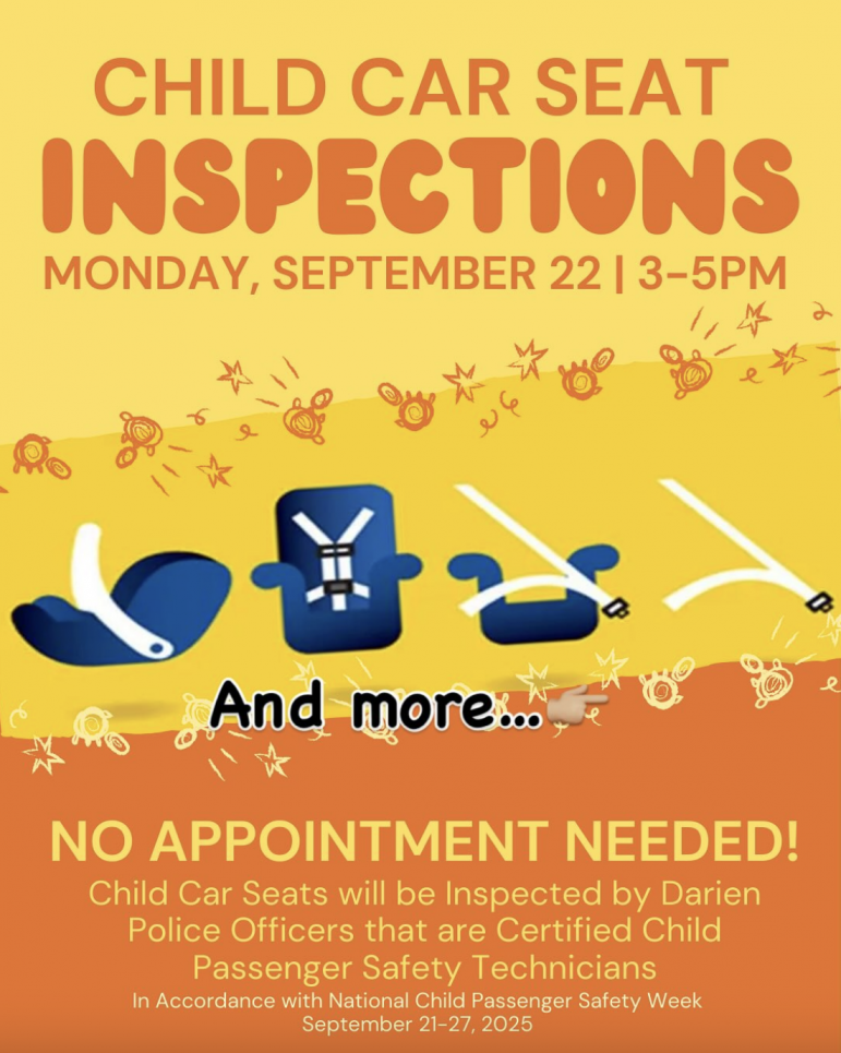 Child Safety Seat Inspections 2025 Darien PD full image
